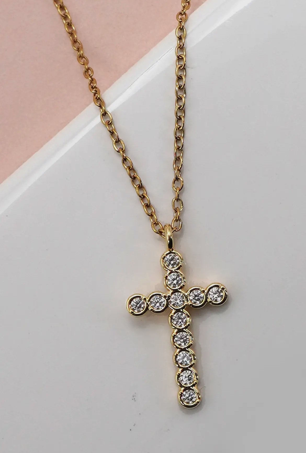 Simple Gold Cross Necklace