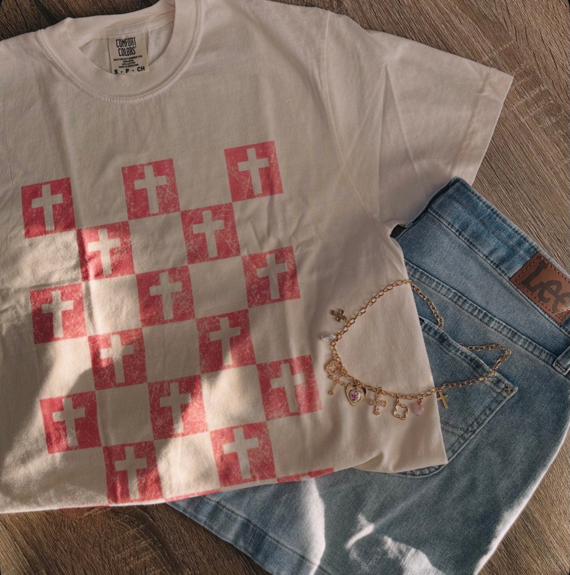 Checker Cross Tshirt