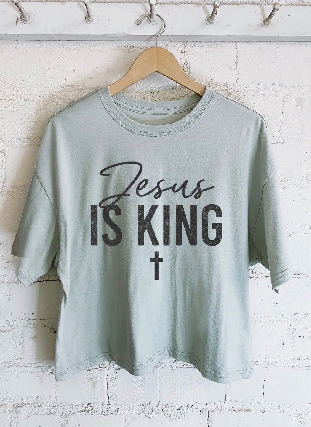 Jesus Is King Crop Tee