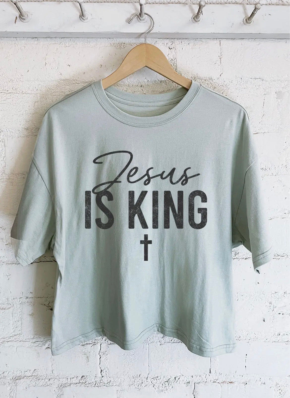 Jesus Is King Crop Tee