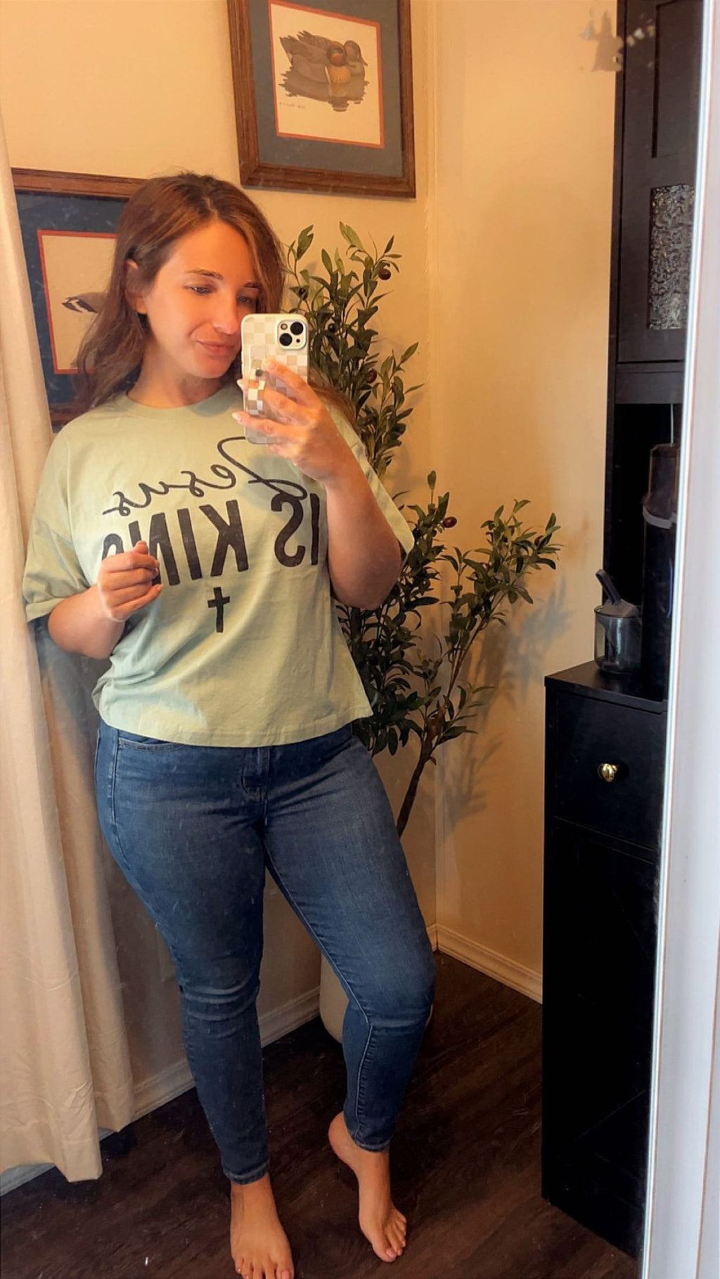 Jesus Is King Crop Tee