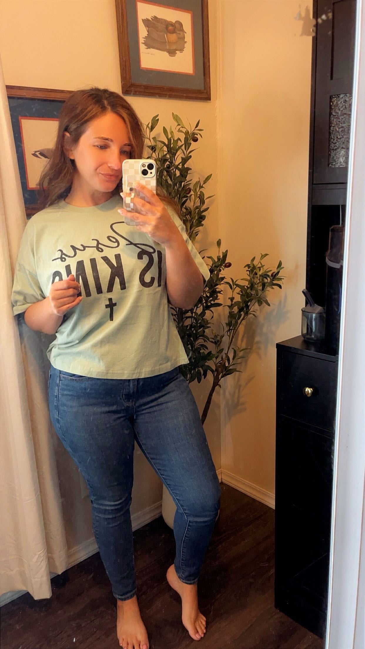 Jesus Is King Crop Tee