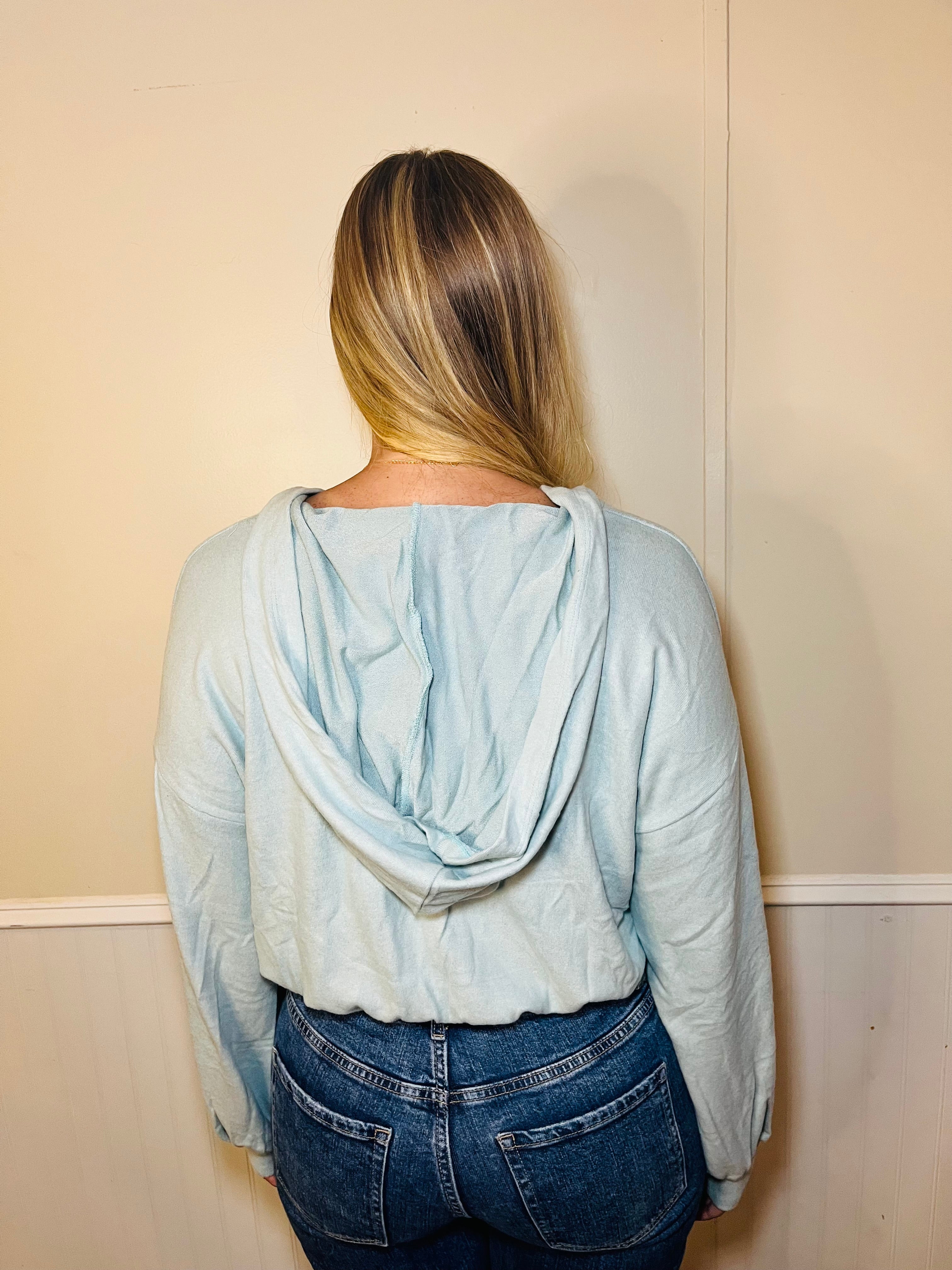 Hoodie Crop Long Sleeve