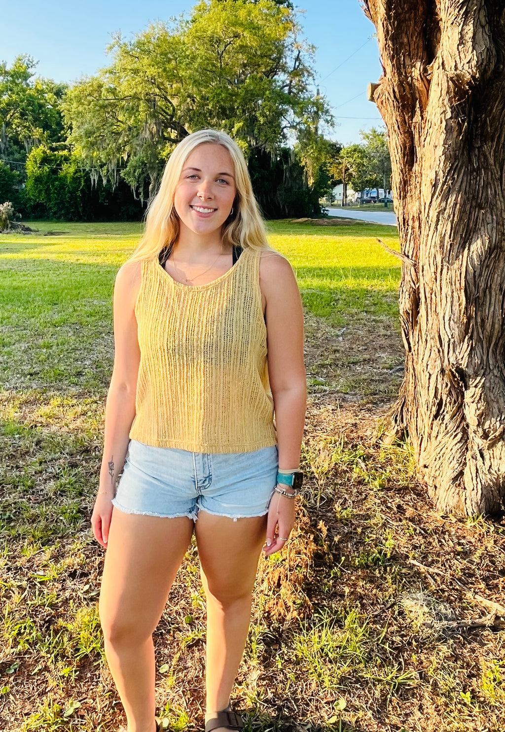 Mustard Knit Tank